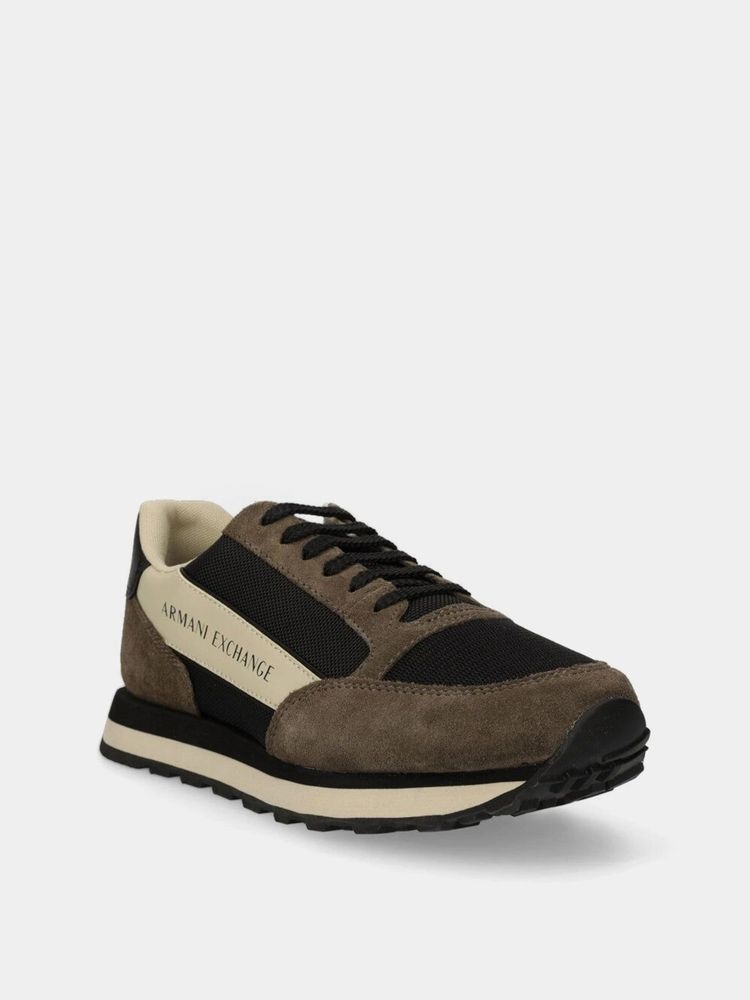 Кросівки чоловічі Armani Exchange Sneakers Black/Khaki 6094045 фото